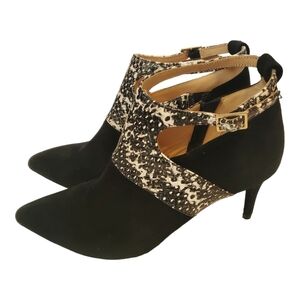 Sacha London Aliza Python  Snake Print Heeled Ankle Strap Shoe